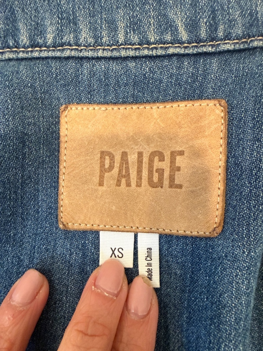 PAIGE Women's Blue Washed Denim Jacket - Picture 2 of 9